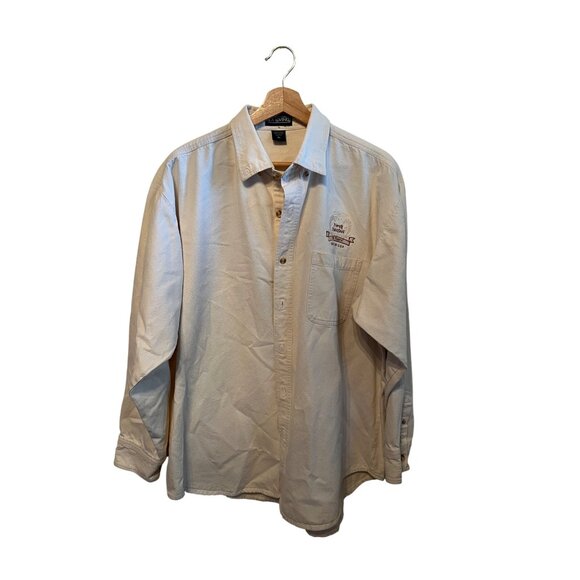 La Loving Beige Button-Up Shirt XL Norsh Hostfest 20 Years Men's Size XL - Picture 1 of 5
